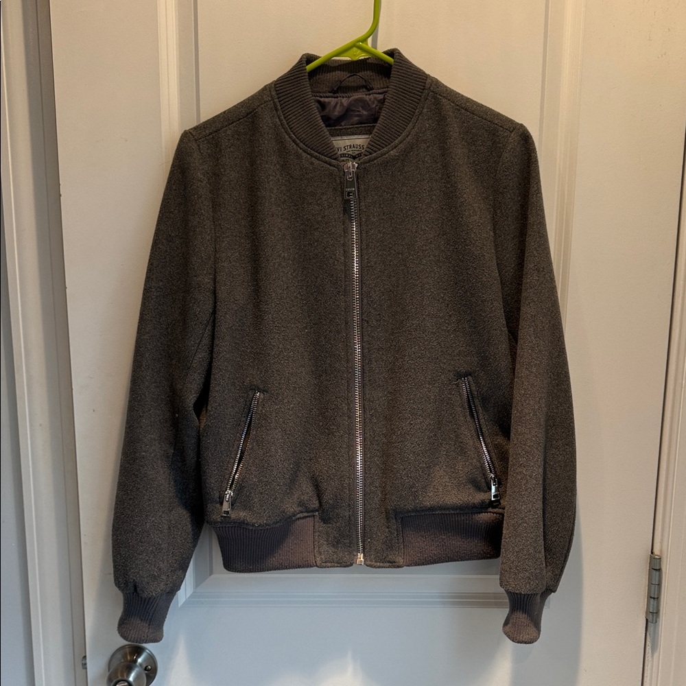 Elegant Gray Bomber Jacket